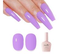 Imtiti Smalto Semipermanente Unghie, Purple Semi-Permanent Lilac Spring Summer UV Gel Nail Polish French Gel Nail Polish UV LED Soak Off 10 ml