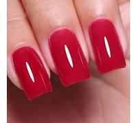 Imtiti Smalto Semipermanente Unghie Trasparente, Rosso Borgogna Trasparente Smalti Semipermanenti Per Unghie UV Led Soak Off Primavera Estate Smalto Gel Unghie UV Gel Nail Polish 10ml