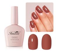 Imtiti Smalto UV per unghie al cioccolato, 10 ml, con alce UV, gel per unghie soak off, LED, per autunno e inverno, fai da te, per manicure, salone in gel