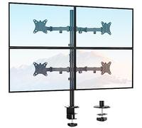 IMtKotW Supporto da tavolo per monitor da 4 monitor per schermi da 17"-32", asta super lunga, inclinabile, girevole e regolabile in altezza, supporto per monitor 9 kg per braccio, VESA 75/100 mm