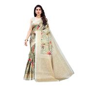IMTRA FASHION Sari Di Seta Tradizionale Indiano Da Donna Con Pezzo Di Camicetta Verde (PUDINA GREEN)
