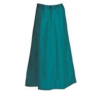 IMTRA FASHION Sottoveste da Donna in Puro Cotone 100% per Gonna Foderata Sottogonna Saree-Verde-Taglia Unica