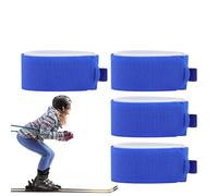 Imtrub Cinghie da sci per il trasporto,Cinghie portasci - per portasci,4 cinghie in nylon per sci, tracolla per bastoncini, per snowboard, per sport invernali