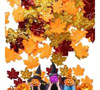 Imtrub Coriandoli con foglie d'acero del Ringraziamento, 15 g per il giorno del Ringraziamento, paillettes d'acero per feste autunnali