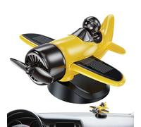 Imtrub Decorazione ad energia solare per auto, modello di aeromobile rotante ad energia solare, forniture interne per veicoli, tavolo per uomini, donne, compleanno, Natale, viaggi, tutti i giorni