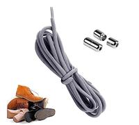 Imtrub Speed Laces per Sneakers, Elasticizzati per Scarpe da Ginnastica - per Scarpe, con Sistema di Chiusura per Scarpe da Fitness, Uso Quotidiano, Sportive e Bambini, Grigio
