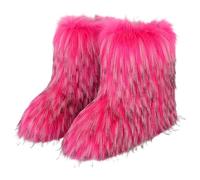 Imtrub Stivali soffici in pelliccia artificiale | Stivali caldi al polpaccio - Comodi stivali da neve soffici con suola in gomma, regalo per amici di famiglia e colleghi