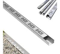 IMUNKT 100cm Canaletta Scolo Canale di Scarico Stretto 3.5/4/5/6/7/8/10cm Largo Griglia di drenaggio acciaio inox Filtro di Drenaggio Lineare per Bloccare i Detriti(W7xH3cm(2 3/4x1 1/5in))
