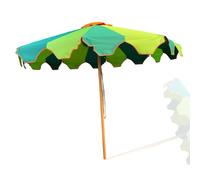 IMUNKT 2.5m/2.7m/3m Ombrellone Da Spiaggia A Frange, Ombrellone Da Esterno Giardino Terrazza, Ombrellone Da Tavolo Da Mercato, Protezione UV, Asta In Alluminio(300cm/10ft)