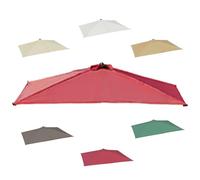 IMUNKT 2m/2.5m Baldacchino per Ombrellone Semi Rettangolare Telo di Ricambio per Ombrellone Giardino Copertura Ombrellone da Balcone 5 Stecche(Burgundy,2x1m (6.5'x3.3'))