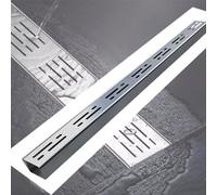IMUNKT 3.5/4/5/7/10cm Largo Canaletta Scolo Acqua Piovana Canale Di Scarico Stretto In Acciaio Inox 304 Canalina Lineare Per Terrazza, Giardino, Fattoria(W10xH4cm(4x1 3/5in))