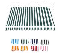 IMUNKT 300x250cm Tessuto per Tenda da Sole Estensibili, Tessuto di Ricambio Impermeabile Antistrappo, Tela di Ricambio per Esterno Balcone, Giallo Bianco(Green,6.5x5ft/200x150cm)