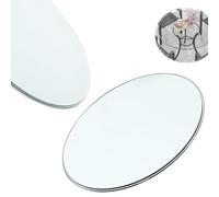 IMUNKT 35cm Rotondo Piano Da Tavolo In Vetro Trasparente, Superficie Del Tavolo Per Tavolino Da Caffè O Tavoli Da Giardino, Piano In Vetro Temperato Spessore 8mm(35cm(14in))