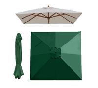 IMUNKT 3x3m Quadrato Baldacchino Per Ombrellone Da Giardino 8 Stecche Telo Di Ricambio Per Ombrellone Da Tavolo Palo Centrale, Copertura Poliestere 200g/㎡(Dark green)