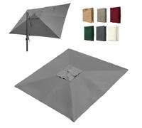 IMUNKT 3x4m Rettangolare Telo Di Ricambio Per Ombrellone A Sbalzo Copertura Di Ricambio Superiore Ombrellone Da Giardino, 8 Stecche, Anti-UV(Grey,3x4m (10'x13'))