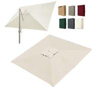 IMUNKT 3x4m Rettangolare Telo Di Ricambio Per Ombrellone A Sbalzo Copertura Di Ricambio Superiore Ombrellone Da Giardino, 8 Stecche, Anti-UV(Beige,2.5x2.5m (8'x8'))