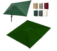 IMUNKT 3x4m Rettangolare Telo Di Ricambio Per Ombrellone A Sbalzo Copertura Di Ricambio Superiore Ombrellone Da Giardino, 8 Stecche, Anti-UV(Green,3x4m (10'x13'))