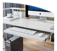 IMUNKT Cassetto per Tastiera Estraibile sotto Scrivania, Vassoio per Tastiera Scorrevole, 54/60/70x27cm, Supporto Tastiera per Scrivania E Tavolo PC, Porta Mouse(White,28"x11"(70x27cm))