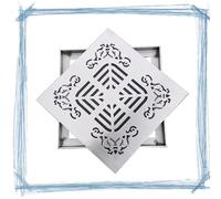 IMUNKT Copertura Di Scarico In Acciaio Inossidabile 304, Quadrato Scarico A Pavimento, Griglie Di Drenaggio Esterni, Griglie Fognarie, 10x10 15x15 20x20 25x25 30x30cm(Type 1,15x15x2cm/5.9x5.9x0.8")