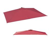 IMUNKT Copertura Per Ombrellone Semi-rettangolare 250x130cm 5 Stecche, Telo Di Ricambio Per Ombrellone Balcone, Porta, Terrazza, Baldacchino Di Ricambio(Burgundy,2.5mx1.3m (8.2'x4.2'))