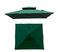 IMUNKT Tessuto di Ricambio per Ombrellone Quadrato 300x300cm, Copertura di Ricambio per Ombrellone, Tettuccio per Ombrellone Offset/Ombrello da Giardino/Ombrello da Mercato(Dark Green)