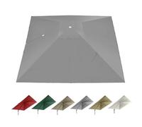 IMUNKT Copertura Quadrato 3x3m Per Ombrellone A Sbalzo, 8 Stecche, Telo Di Ricambio Per Ombrellone Da Esterno, Baldacchino Per Ombrellone Terrazza Piscina(Gray)