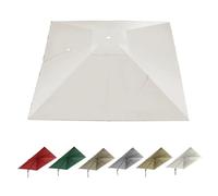 IMUNKT Copertura Quadrato 3x3m Per Ombrellone A Sbalzo, 8 Stecche, Telo Di Ricambio Per Ombrellone Da Esterno, Baldacchino Per Ombrellone Terrazza Piscina(Beige)