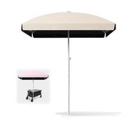 IMUNKT Ombrellone da Giardino Quadrato per Esterni 160x160cm, Ombrellone da Balcone Anti-UV, Ombrellone da Mercato, per Campeggio, Spiaggia, Patio, Terrazza(Apricot)