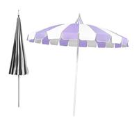 IMUNKT Ombrellone Da Patio Esterno 260cm, Ombrellone Pagoda Per Spiaggia/Piscina/Giardino/Cortile, Grande Decorativo Ombrellone Protezione UPF 50+(Purple white)