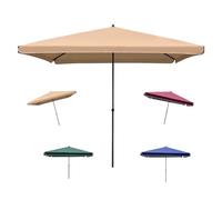 IMUNKT Ombrellone Quadrato Grande 2.5x2.5 3x3m, Ombrellone da Giardino Esterno, Ombrellone Regolabile in Altezza, 4 Stecche Resistenti(Khaki,2.2x2.8m/7x9ft)