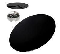 IMUNKT Piano Tavolo In Vetro Temperato Rotondo 40cm 45cm 50cm, Nera Superficie Tavolo, Per Tavolini Da Caffè E Tavoli Da Giardino(17.7"(45cm))