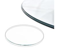 IMUNKT Piano Tavolo Rotondo In Vetro Temperato 35/45/60/80/100CM DIY Piano Tavolo Trasparente In Vetro, Bordi Lisci, Spessore 8mm(42cm/16.5in)