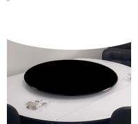 IMUNKT Piatto Girevole Nero In Vetro Temperato 58 68 78 88 98cm Grande Lazy Susan Piatto Rotante Per Tavolo Da Pranzo, Piatto Rotondo Con Rotazione Liscia(Ø100cm/39.4in)