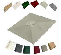 IMUNKT Quadrato Telo Di Ricambio Per Ombrellone A Sbalzo 2.5x2.5 3x3 4x3m Baldacchino Per Ombrellone Da Patio 8 Stecche Copertura Di Ricambio Protettivo UV(Sand,2.5x2.5m (8.2x8.2ft))