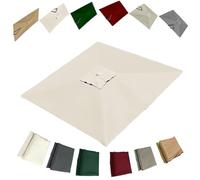 IMUNKT Quadrato Telo Di Ricambio Per Ombrellone A Sbalzo 2.5x2.5 3x3 4x3m Baldacchino Per Ombrellone Da Patio 8 Stecche Copertura Di Ricambio Protettivo UV(Beige,4x3m (13x9.8ft))