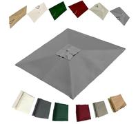 IMUNKT Quadrato Telo Di Ricambio Per Ombrellone A Sbalzo 2.5x2.5 3x3 4x3m Baldacchino Per Ombrellone Da Patio 8 Stecche Copertura Di Ricambio Protettivo UV(Gray,4x3m (13x9.8ft))