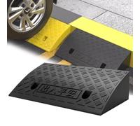 IMUNKT Rampa Carrabile Portatile Rampe Di Marciapiede 3cm-19cm Altezza, Rampe Di Cordolo In Plastica, Rampa Per Auto Antiscivolo, Rampe Per Sedia A Rotelle, Ingresso, Gradini, Garage(Black,50x27x10cm/