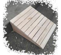 IMUNKT Rampa di Soglia in Legno Massiccio, Rampa per Sedie A Rotelle Alta 7-15 Cm, Rampa di Marciapiede Portatile Rampe per Cordoli per Disabili, Gradini, Scooter(31 * 30 * 11cm/12.2 * 12 * 4.3in)
