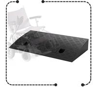 IMUNKT Rampa per Marciapiede di Gomma, Rampa di Carico Alta 3-19cm, Rampa per Auto, Rampa Soglia Leggera per Ingresso, Sedia A Rotelle, Bici, Moto, Scale(Black,50x40x17cm)