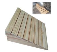 IMUNKT Rampa per Marciapiede in Legno, Rampe per Soglie Alte 7-15cm, Rampa Sedia A Rotelle Interni E per Esterni, Rampe per Biciclette, Scooter, Robot Spazzini(31x30x12cm(12.2x12x4.7inch))