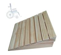 IMUNKT Rampa per Sedie A Rotelle in Legno, Rampa Portatile per Disabili, Rampa di Marciapiede Carrabile, Altezza 7cm-15cm, Rampa A Gradini per Scooter E Bicicletta(31 * 30 * 10cm)