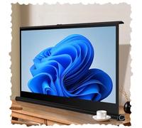 IMUNKT Schermo per Proiettore da Tavolo 40" 50" 30" Estraibile Manuale Schermo per Film HD 16:9 per Home Cinema/Ufficio/Scuola(4:3,40in)