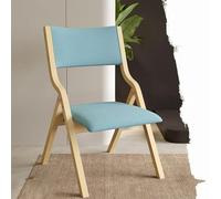 IMUNKT Sedie Pieghevoli In Legno Sedie Da Pranzo, Sedie Da Cucina Imbottite 45cm, Struttura Curvata, Sedia Pieghevole Portatile Per Ufficio, Soggiorno, Matrimonio(Blue)
