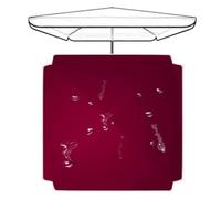 IMUNKT Telo di Ricambio 250x250cm per Ombrellone Quadrato, Copertura di Ricambio per Ombrellone da Giardino/Mercato/Esterno, Tessuto di Ricambio per 4 Stecche(Burgundy,250x250cm(8.2x8.2ft))