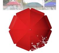 IMUNKT Telo Di Ricambio Per Ombrellone Da Esterno, Diametro 180-300Cm, 8 Stecche/10 Stecche, Copertura Di Ricambio In Tessuto, Impermeabile Tenda Per Ombrellone Da Tavolo Mercato(Red,180cm(6ft)/8 Ribs