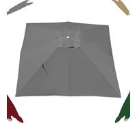 IMUNKT Telo Di Ricambio Per Ombrellone Rettangolare 2.5x2.5m 3x3m 4x3m Baldacchino Per Parasole Da Esterno A Sbalzo, 8 Stecche, Anti-UV Copertura Superiore(Grey,250x250cm/8x8ft)