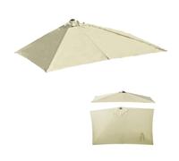 IMUNKT Telo Di Ricambio Per Ombrellone Semi-rettangolare 2.5x1.3 2x1m Baldacchino Per Ombrellone Giardino Copertura Per Ombrellone Da Parete Balcone Terrazza(Beige,2.5x1.2m/8.2x4ft)