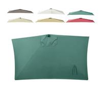 IMUNKT Telo Di Ricambio Per Ombrellone Semi-rettangolare 200x100cm 250x130cm Copertura Di Ricambio Per Ombrellone Da Esterno, Anti-UV Baldacchino(Green,2.5x1.3m/8.2x4.2ft)