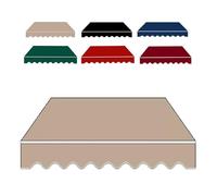 IMUNKT Telo per Tenda da Sole 200cm 250cm 300cm 400cm 500cm Tessuto di Ricambio per Tenda da Sole Tessuto in Poliestere per Tenda Impermeabile Multicolore(Khaki,10x8ft/300x250cm)