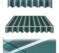 IMUNKT Tessuto di Ricambio per Tenda da Sole Retrattile Manuale 200 250 300 400 500cm, Telo di Ricambio, Motivo A Righe, Tettoia per Patio (Senza Telaio)(Stripe 3,8x6.5ft/2.5x2m)